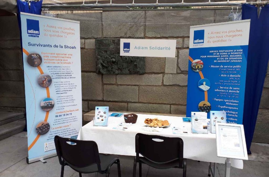 L&rsquo;adiam solidarité était présente au Forum des aides dédiées aux survivants de la Shoah